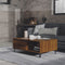 vidaXL - Salontafel - 90x60x35 - cm - spaanplaat - bruin - eikenkleur