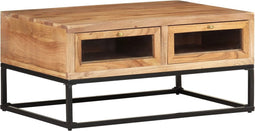 vidaXL - Salontafel - 90x60x40 - cm - massief - acaciahout