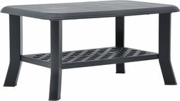 vidaXL - Salontafel - 90x60x46 - cm - kunststof - antraciet