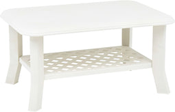 vidaXL - Salontafel - 90x60x46 - cm - kunststof - wit