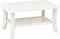 vidaXL - Salontafel - 90x60x46 - cm - kunststof - wit