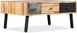 vidaXL - Salontafel - 90x65x40 - cm - massief - gerecycled - teakhout