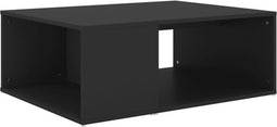 vidaXL - Salontafel - 90x67x33 - cm - bewerkt - hout - zwart
