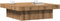 vidaXL - Salontafel - 90x90x28 - cm - bewerkt - hout - artisanaal - eikenkleur