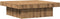 vidaXL - Salontafel - 90x90x28 - cm - bewerkt - hout - artisanaal - eikenkleur