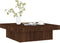 vidaXL - Salontafel - 90x90x28 - cm - bewerkt - hout - bruin - eikenkleur