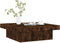 vidaXL - Salontafel - 90x90x28 - cm - bewerkt - hout - gerookt - eikenkleurig