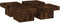 vidaXL - Salontafel - 90x90x28 - cm - bewerkt - hout - gerookt - eikenkleurig