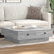 vidaXL - Salontafel - 90x90x28 - cm - bewerkt - hout - grijs - sonoma - eikenkleurig