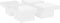 vidaXL - Salontafel - 90x90x28 - cm - bewerkt - hout - hoogglans - wit