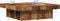 vidaXL - Salontafel - 90x90x28 - cm - bewerkt - hout - oud - houtkleurig