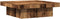 vidaXL - Salontafel - 90x90x28 - cm - bewerkt - hout - oud - houtkleurig