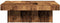 vidaXL - Salontafel - 90x90x28 - cm - bewerkt - hout - oud - houtkleurig