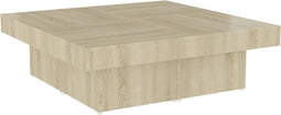 vidaXL - Salontafel - 90x90x28 - cm - bewerkt - hout - sonoma - eikenkleurig