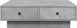 vidaXL - Salontafel - 90x90x28 - cm - spaanplaat - betongrijs