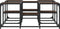 vidaXL - Salontafel - 91x91x40 - cm - bewerkt - hout - bruin - eikenkleur