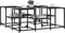 vidaXL - Salontafel - 91x91x40 - cm - bewerkt - hout - bruin - eikenkleur