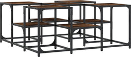 vidaXL - Salontafel - 91x91x40 - cm - bewerkt - hout - gerookt - eikenkleurig