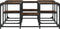 vidaXL - Salontafel - 91x91x40 - cm - bewerkt - hout - gerookt - eikenkleurig
