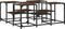 vidaXL - Salontafel - 91x91x40 - cm - bewerkt - hout - gerookt - eikenkleurig
