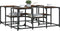 vidaXL - Salontafel - 91x91x40 - cm - bewerkt - hout - gerookt - eikenkleurig