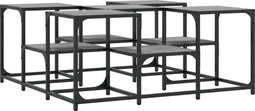 vidaXL - Salontafel - 91x91x40 - cm - bewerkt - hout - grijs - sonoma - eikenkleurig
