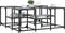 vidaXL - Salontafel - 91x91x40 - cm - bewerkt - hout - grijs - sonoma - eikenkleurig