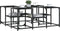 vidaXL - Salontafel - 91x91x40 - cm - bewerkt - hout - zwart