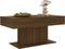 vidaXL - Salontafel - 96x50x45 - cm - bewerkt - hout - bruin - eikenkleur