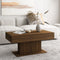 vidaXL - Salontafel - 96x50x45 - cm - bewerkt - hout - bruin - eikenkleur