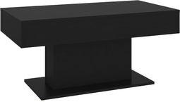 vidaXL - Salontafel - 96x50x45 - cm - bewerkt - hout - zwart