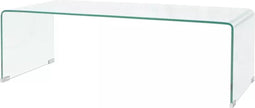 vidaXL - Salontafel - 98x45x30 - cm - gehard - glas - transparant