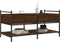 vidaXL - Salontafel - 99x50x50 - cm - bewerkt - hout - bruin - eikenkleur