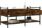 vidaXL - Salontafel - 99x50x50 - cm - bewerkt - hout - gerookt - eikenkleurig