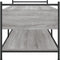 vidaXL - Salontafel - 99x50x50 - cm - bewerkt - hout - grijs - sonoma - eikenkleurig