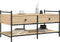vidaXL - Salontafel - 99x50x50 - cm - bewerkt - hout - sonoma - eikenkleurig
