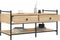 vidaXL - Salontafel - 99x50x50 - cm - bewerkt - hout - sonoma - eikenkleurig