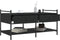 vidaXL - Salontafel - 99x50x50 - cm - bewerkt - hout - zwart