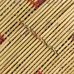 vidaXL - Salontafel - achthoekig - met - chindi - details - bamboe - meerkleurig