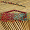 vidaXL - Salontafel - achthoekig - met - chindi - details - bamboe - meerkleurig