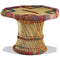 vidaXL - Salontafel - achthoekig - met - chindi - details - bamboe - meerkleurig