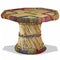 vidaXL - Salontafel - achthoekig - met - chindi - details - bamboe - meerkleurig