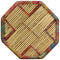 vidaXL - Salontafel - achthoekig - met - chindi - details - bamboe - meerkleurig