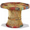 vidaXL - Salontafel - achthoekig - met - chindi - details - bamboe - meerkleurig