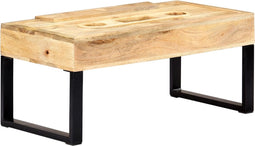 vidaXL - Salontafel - cassettestijl - 100x52x45 - cm - massief - mangohout