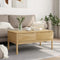 vidaXL - Salontafel - FLORO - 99x55,5x45 - cm - massief - grenenhout - wasbruin
