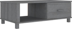 vidaXL - Salontafel - HAMAR - 100x55x35 - cm - massief - grenenhout - donkergrijs