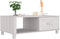 vidaXL - Salontafel - HAMAR - 100x55x35 - cm - massief - grenenhout - wit