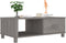 vidaXL - Salontafel - HAMAR - 100x55x35 - cm - massief - grenenhout - lichtgrijs