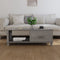 vidaXL - Salontafel - HAMAR - 100x55x35 - cm - massief - grenenhout - lichtgrijs